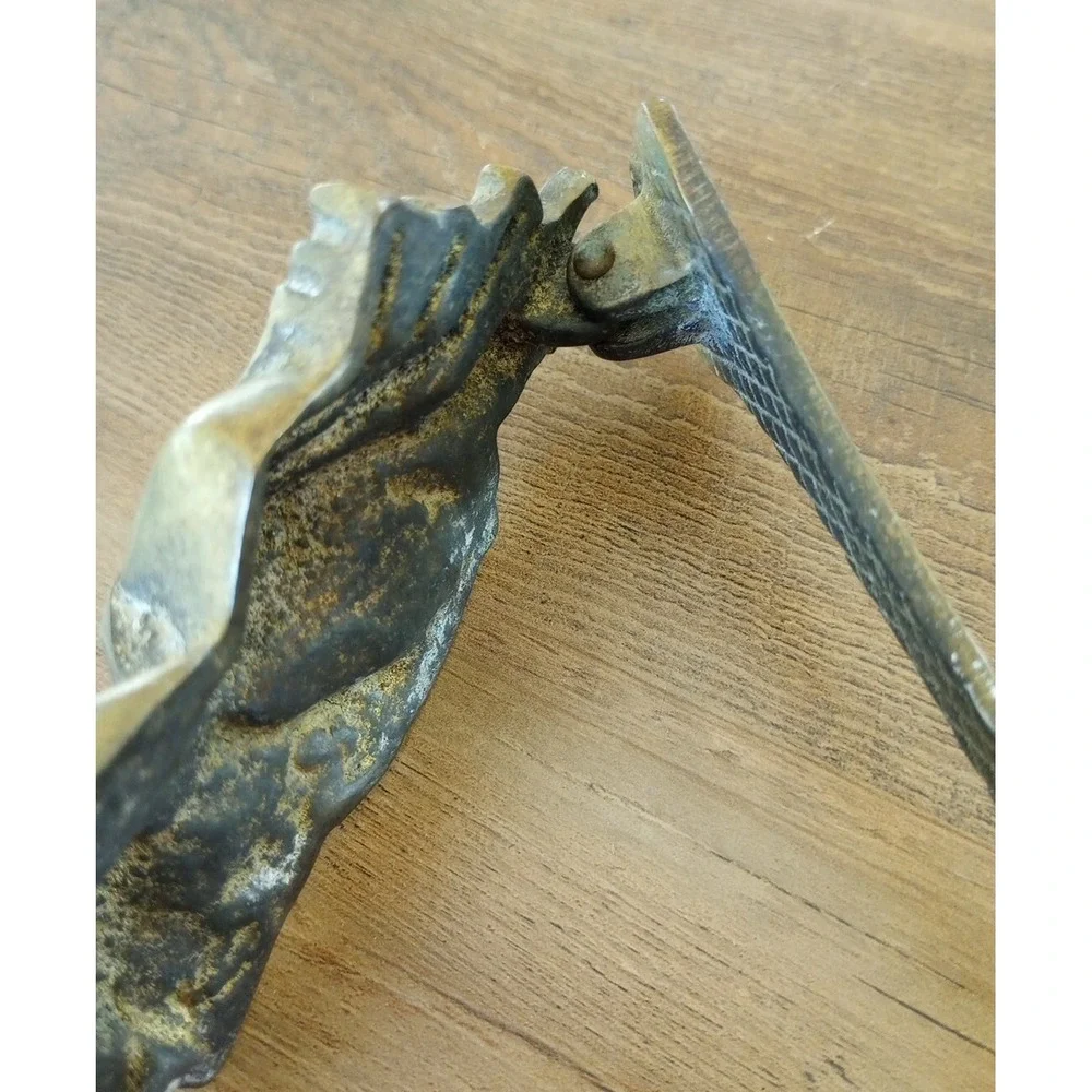 VTG Brass Relief Modeled Scottish Bagpiper Door Knocker 5.5